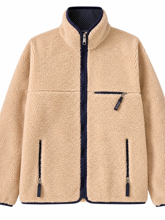 Patagonia Jackets & Blazers - Vintage USA Made Patagonia Classic Synchilla Fleece Pullover Large Cream/Navy